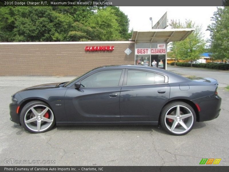 Maximum Steel Metallic / Black/Sepia 2016 Dodge Charger R/T