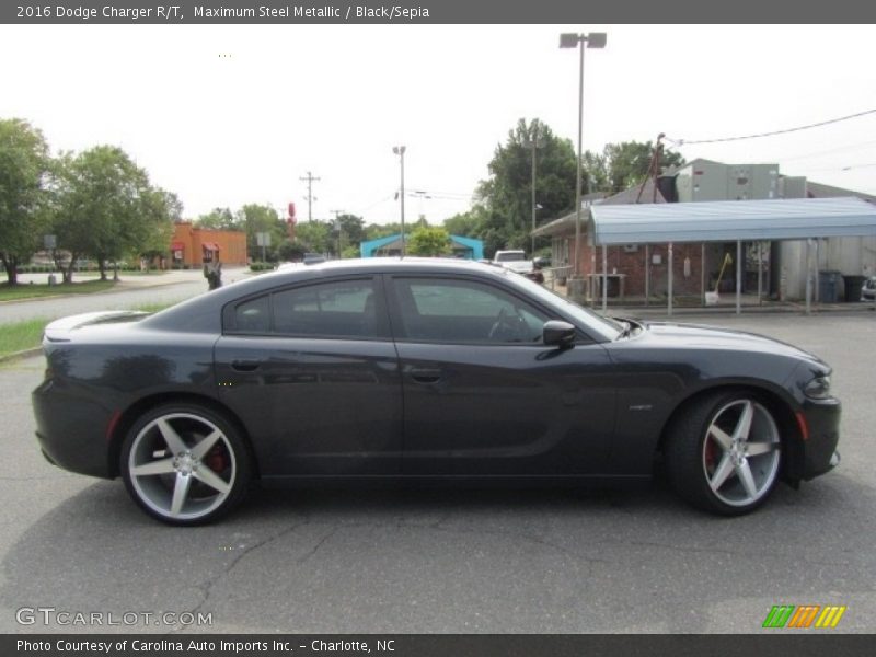 Maximum Steel Metallic / Black/Sepia 2016 Dodge Charger R/T