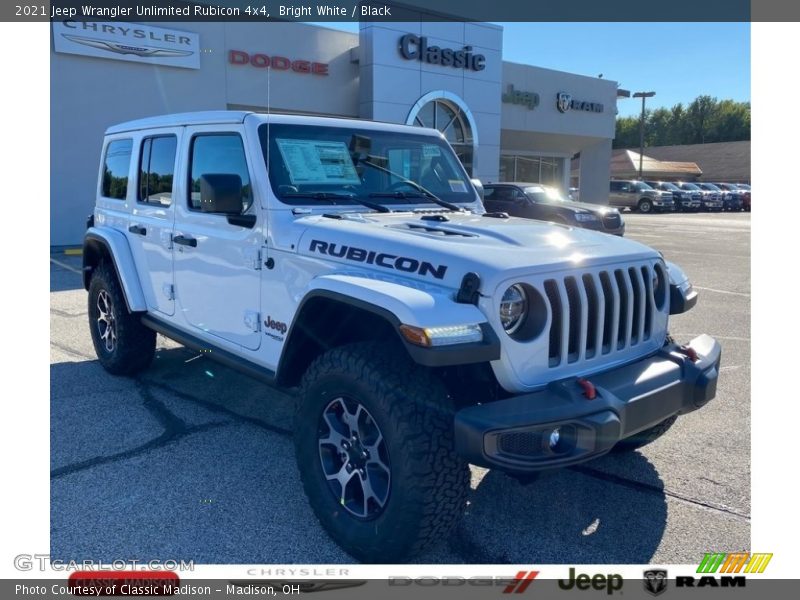 Bright White / Black 2021 Jeep Wrangler Unlimited Rubicon 4x4