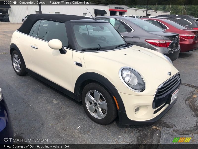 Pepper White / Carbon Black 2017 Mini Convertible Cooper