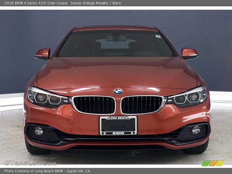 Sunset Orange Metallic / Black 2018 BMW 4 Series 430i Gran Coupe