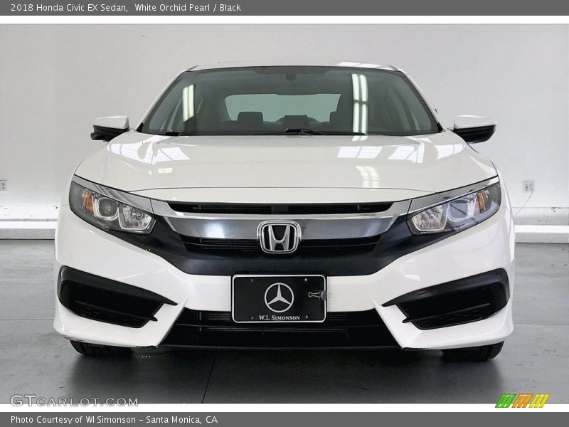 White Orchid Pearl / Black 2018 Honda Civic EX Sedan