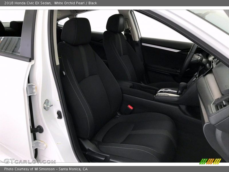 White Orchid Pearl / Black 2018 Honda Civic EX Sedan