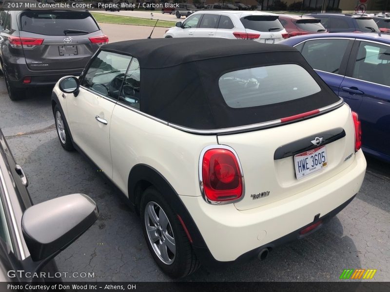 Pepper White / Carbon Black 2017 Mini Convertible Cooper