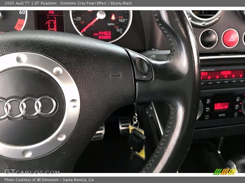 Dolomite Grey Pearl Effect / Ebony Black 2005 Audi TT 1.8T Roadster