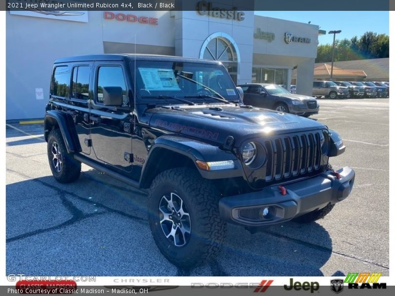 Black / Black 2021 Jeep Wrangler Unlimited Rubicon 4x4