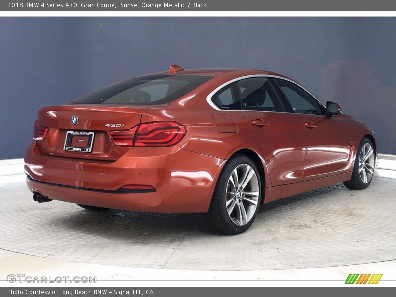 Sunset Orange Metallic / Black 2018 BMW 4 Series 430i Gran Coupe