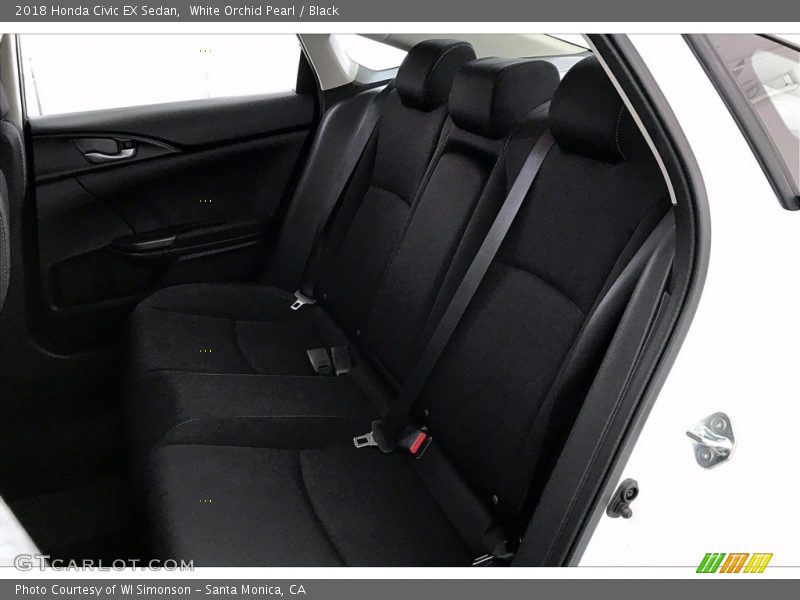 White Orchid Pearl / Black 2018 Honda Civic EX Sedan