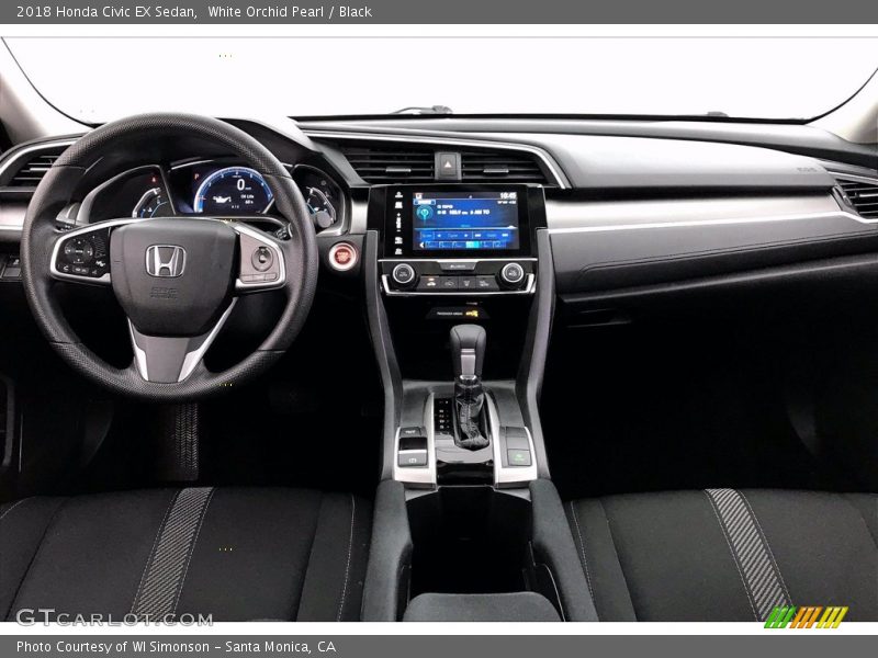 White Orchid Pearl / Black 2018 Honda Civic EX Sedan