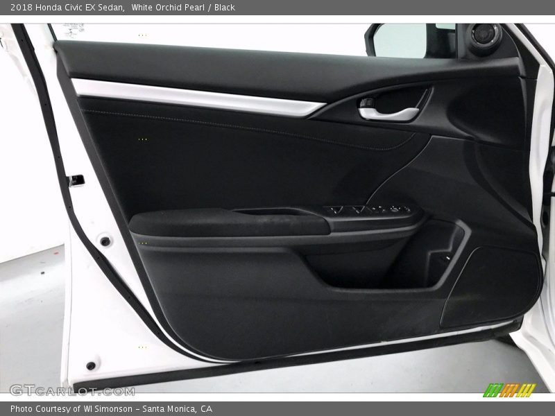 White Orchid Pearl / Black 2018 Honda Civic EX Sedan