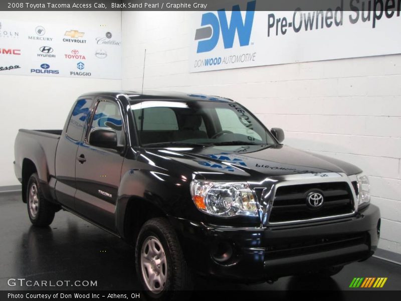 Black Sand Pearl / Graphite Gray 2008 Toyota Tacoma Access Cab