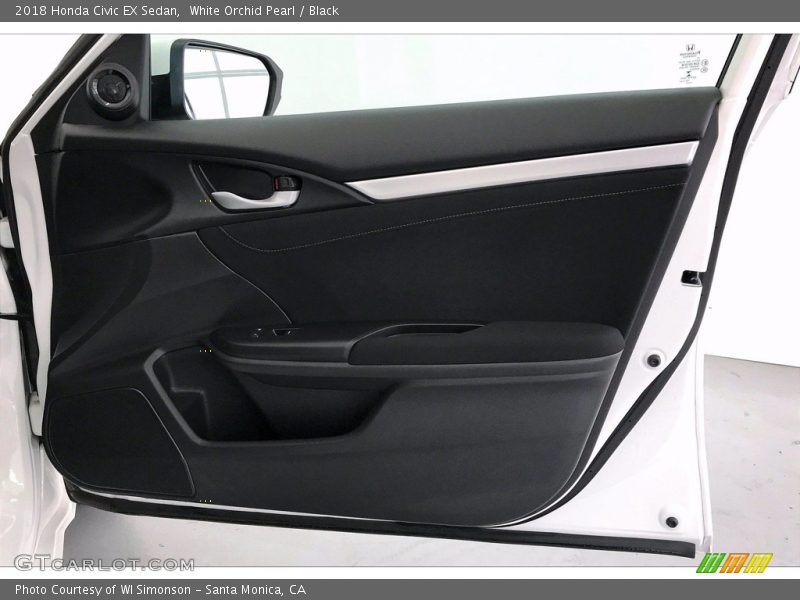 White Orchid Pearl / Black 2018 Honda Civic EX Sedan