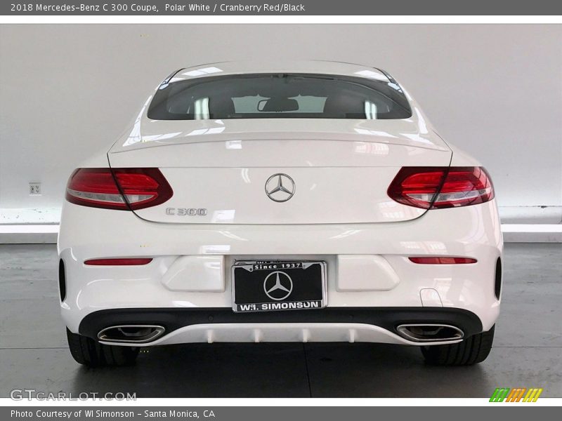 Polar White / Cranberry Red/Black 2018 Mercedes-Benz C 300 Coupe