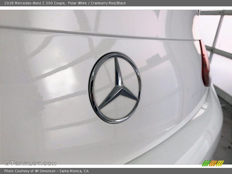 Polar White / Cranberry Red/Black 2018 Mercedes-Benz C 300 Coupe