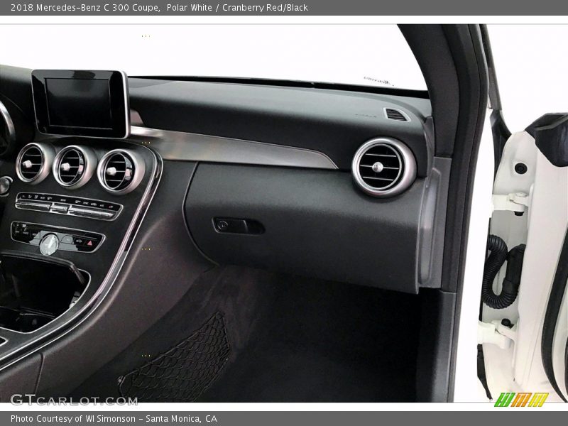 Polar White / Cranberry Red/Black 2018 Mercedes-Benz C 300 Coupe