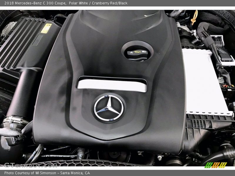 Polar White / Cranberry Red/Black 2018 Mercedes-Benz C 300 Coupe