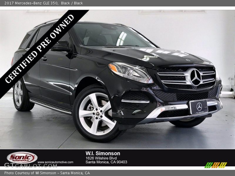 Black / Black 2017 Mercedes-Benz GLE 350