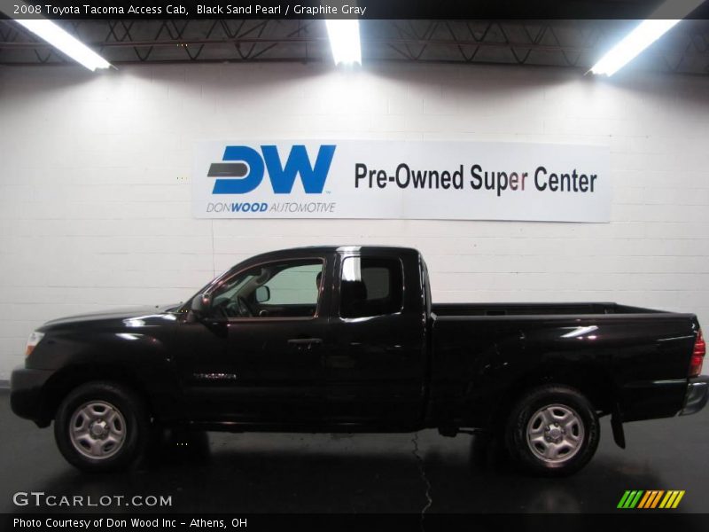 Black Sand Pearl / Graphite Gray 2008 Toyota Tacoma Access Cab
