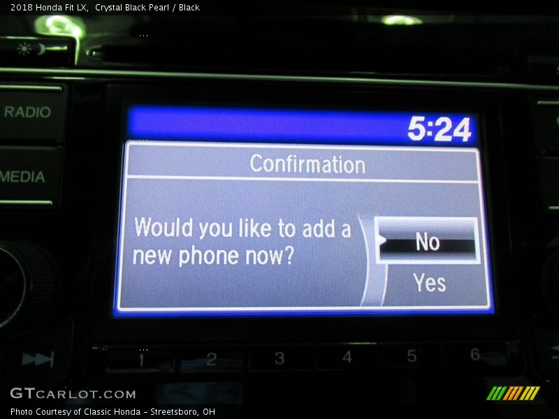 Crystal Black Pearl / Black 2018 Honda Fit LX