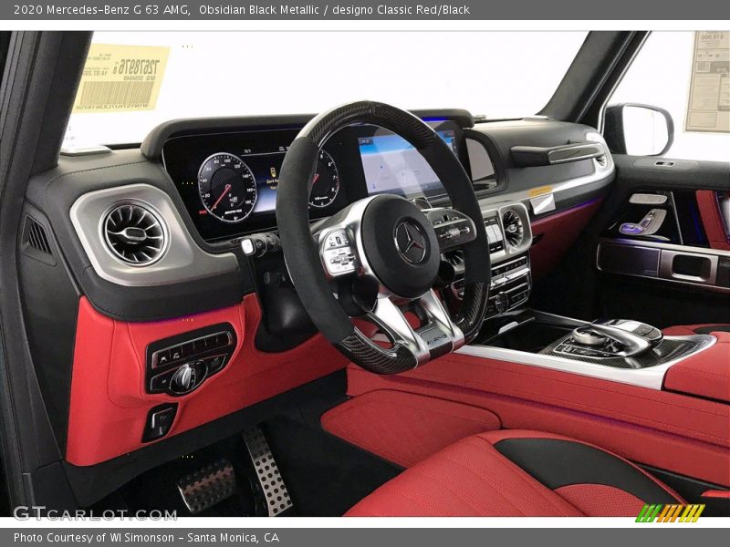 Obsidian Black Metallic / designo Classic Red/Black 2020 Mercedes-Benz G 63 AMG