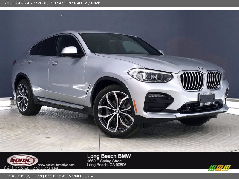 Glacier Silver Metallic / Black 2021 BMW X4 xDrive30i