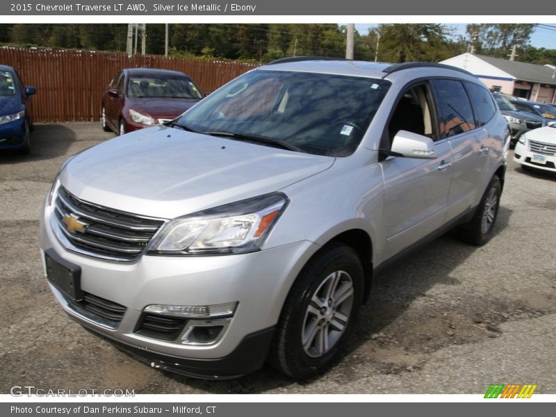 Silver Ice Metallic / Ebony 2015 Chevrolet Traverse LT AWD