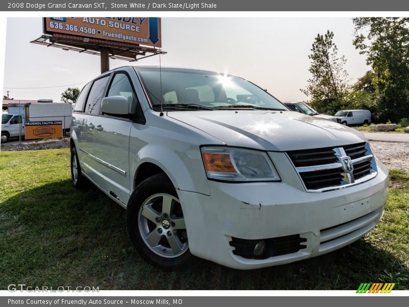 Stone White / Dark Slate/Light Shale 2008 Dodge Grand Caravan SXT