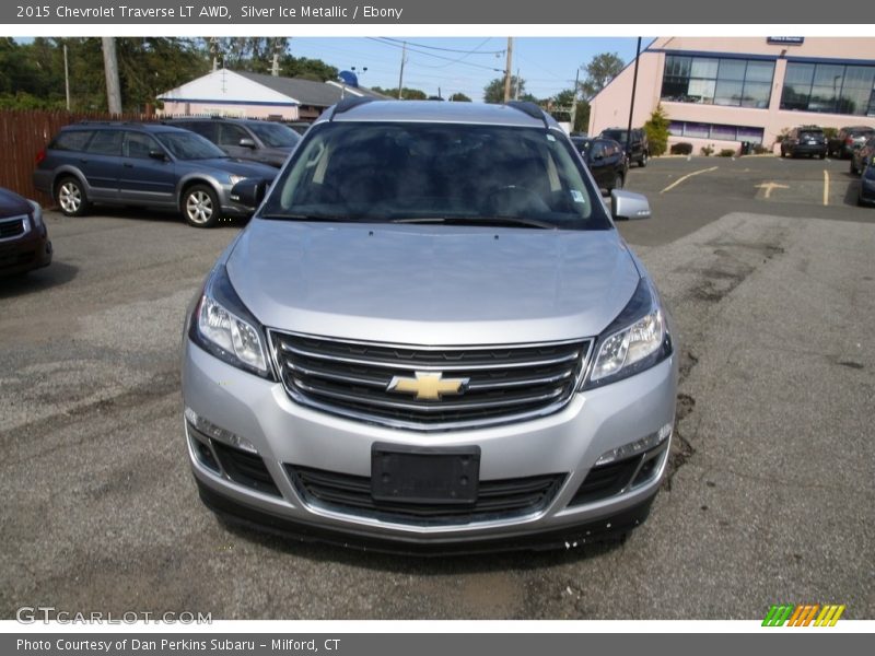 Silver Ice Metallic / Ebony 2015 Chevrolet Traverse LT AWD