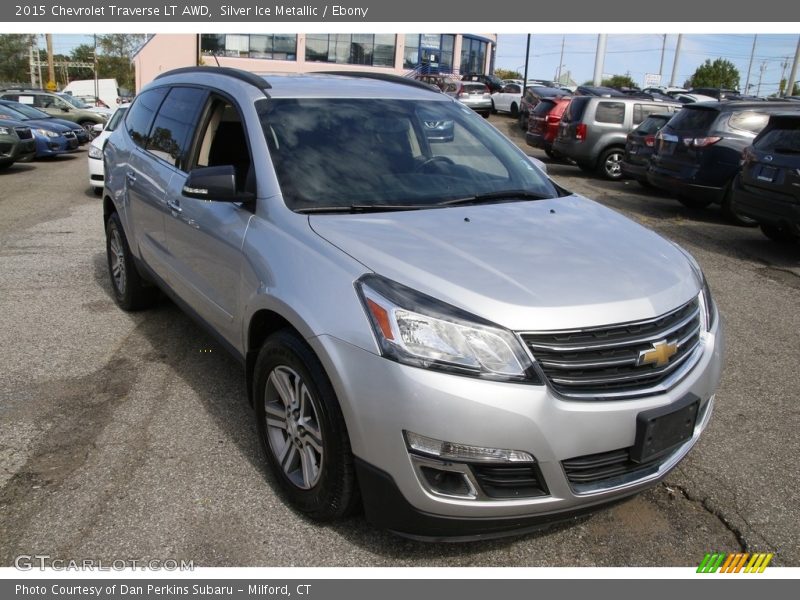 Silver Ice Metallic / Ebony 2015 Chevrolet Traverse LT AWD