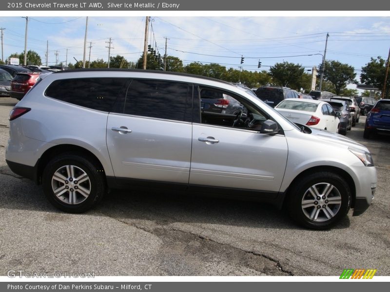 Silver Ice Metallic / Ebony 2015 Chevrolet Traverse LT AWD