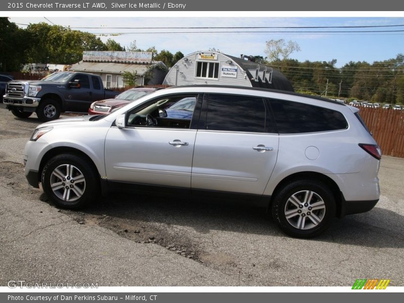 Silver Ice Metallic / Ebony 2015 Chevrolet Traverse LT AWD
