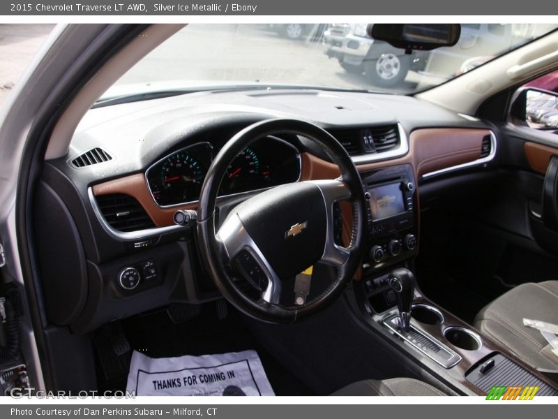 Silver Ice Metallic / Ebony 2015 Chevrolet Traverse LT AWD