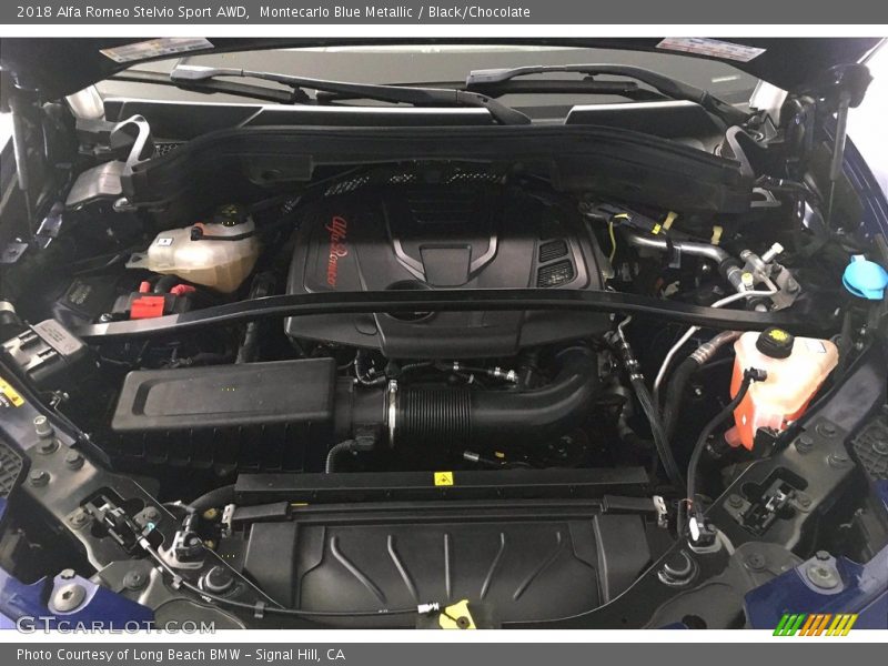 Montecarlo Blue Metallic / Black/Chocolate 2018 Alfa Romeo Stelvio Sport AWD