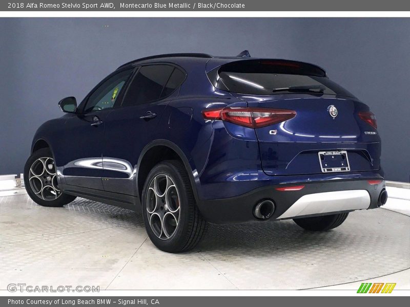 Montecarlo Blue Metallic / Black/Chocolate 2018 Alfa Romeo Stelvio Sport AWD