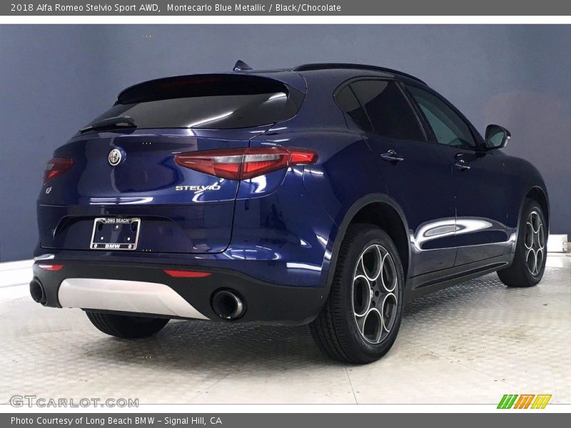 Montecarlo Blue Metallic / Black/Chocolate 2018 Alfa Romeo Stelvio Sport AWD