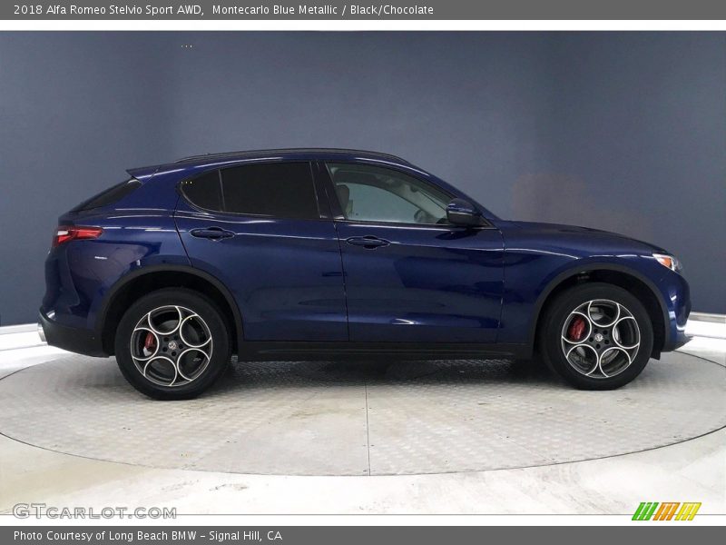 Montecarlo Blue Metallic / Black/Chocolate 2018 Alfa Romeo Stelvio Sport AWD