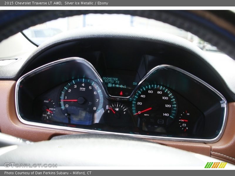 Silver Ice Metallic / Ebony 2015 Chevrolet Traverse LT AWD