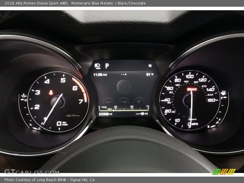 Montecarlo Blue Metallic / Black/Chocolate 2018 Alfa Romeo Stelvio Sport AWD