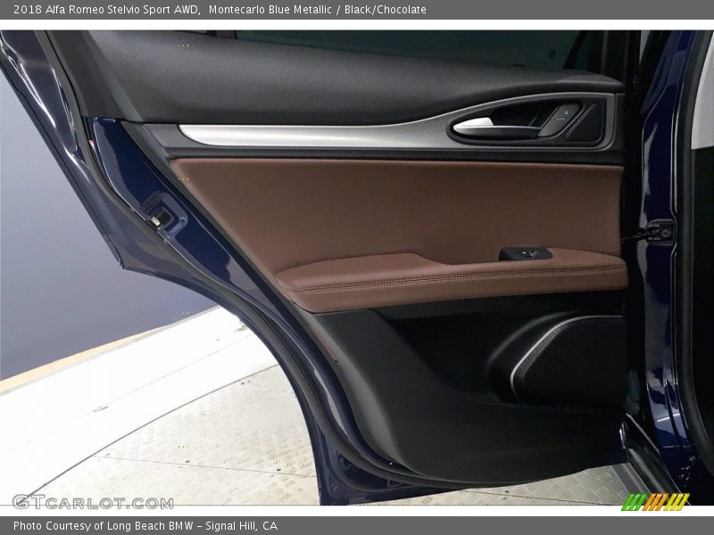 Montecarlo Blue Metallic / Black/Chocolate 2018 Alfa Romeo Stelvio Sport AWD