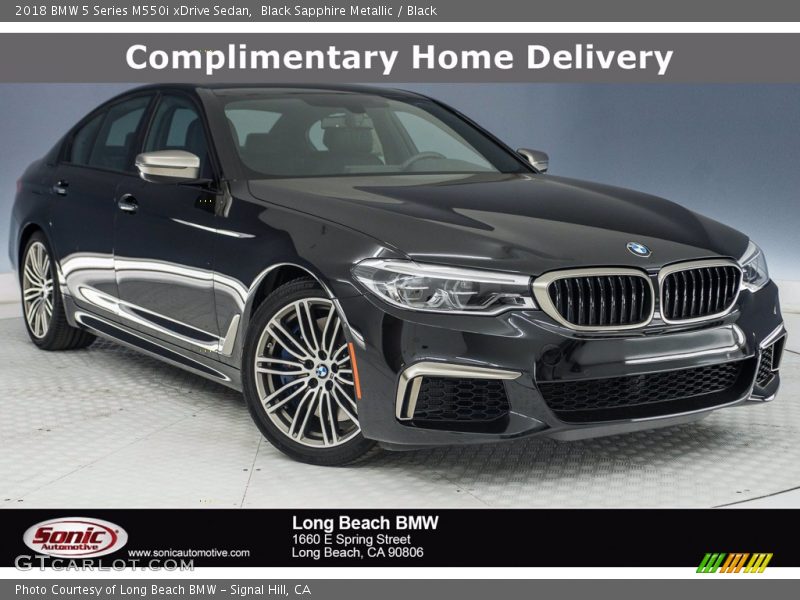 Black Sapphire Metallic / Black 2018 BMW 5 Series M550i xDrive Sedan