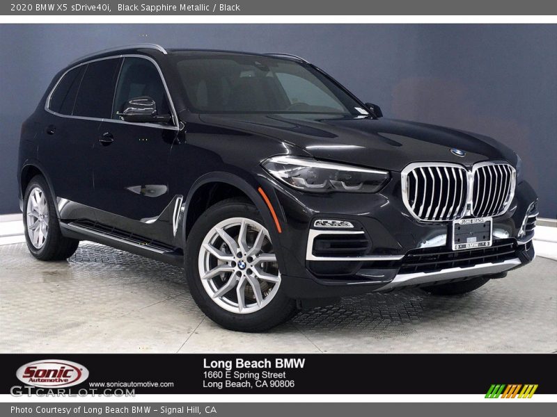 Black Sapphire Metallic / Black 2020 BMW X5 sDrive40i