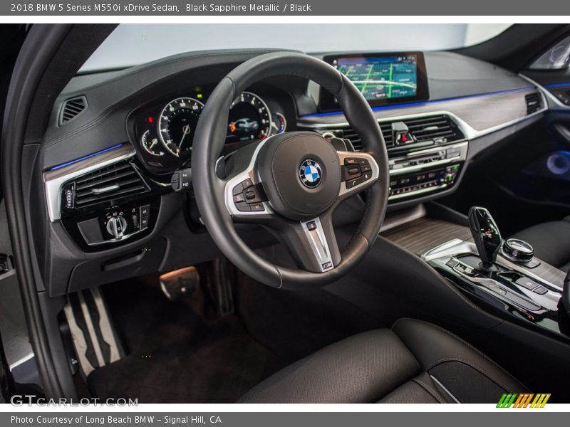 Black Sapphire Metallic / Black 2018 BMW 5 Series M550i xDrive Sedan