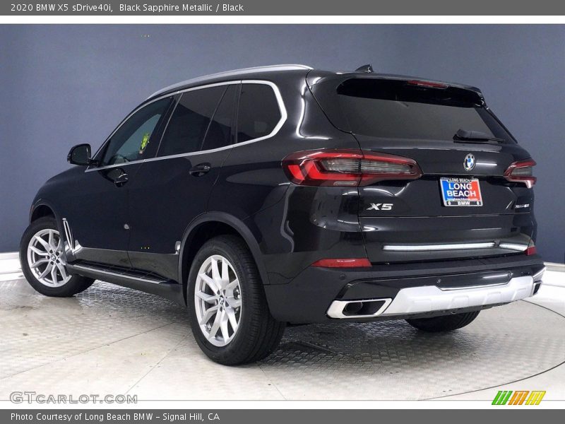 Black Sapphire Metallic / Black 2020 BMW X5 sDrive40i