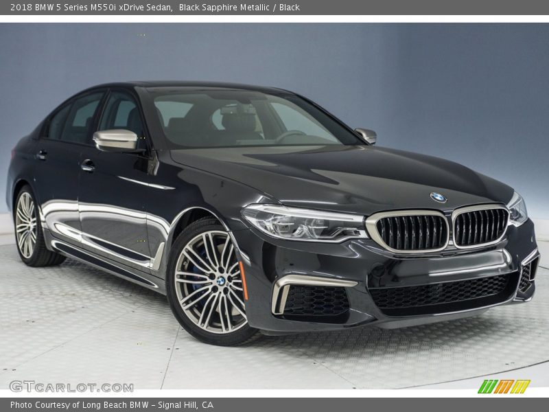 Black Sapphire Metallic / Black 2018 BMW 5 Series M550i xDrive Sedan