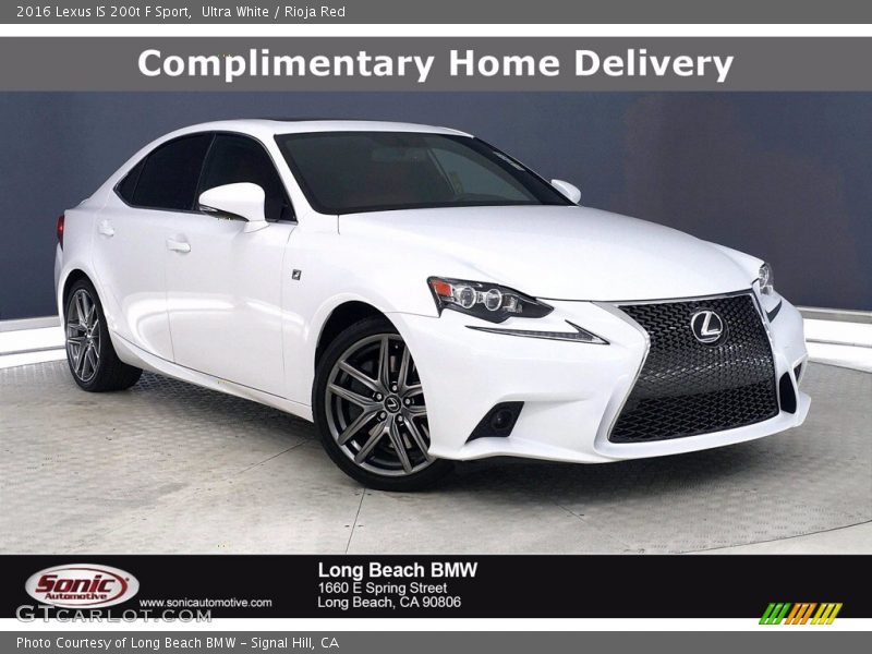 Ultra White / Rioja Red 2016 Lexus IS 200t F Sport