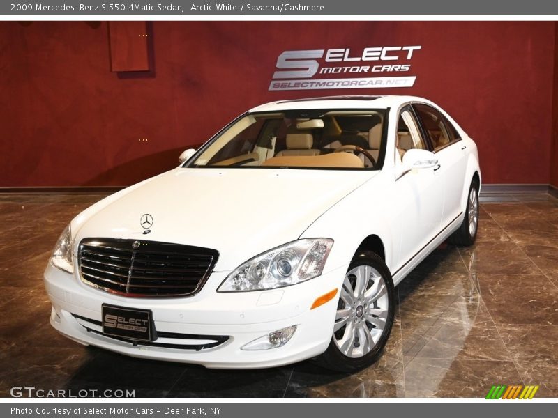 Arctic White / Savanna/Cashmere 2009 Mercedes-Benz S 550 4Matic Sedan