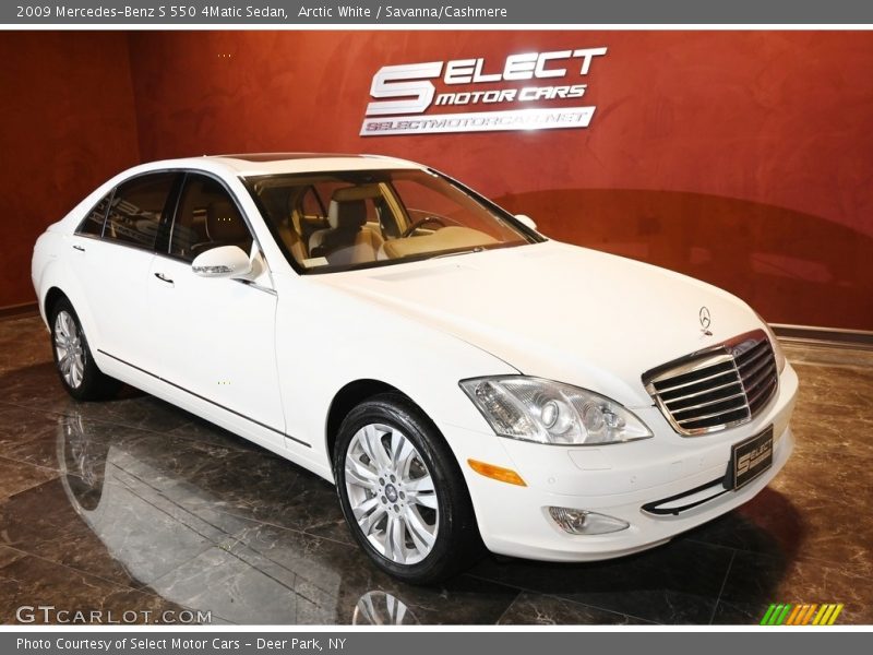Arctic White / Savanna/Cashmere 2009 Mercedes-Benz S 550 4Matic Sedan