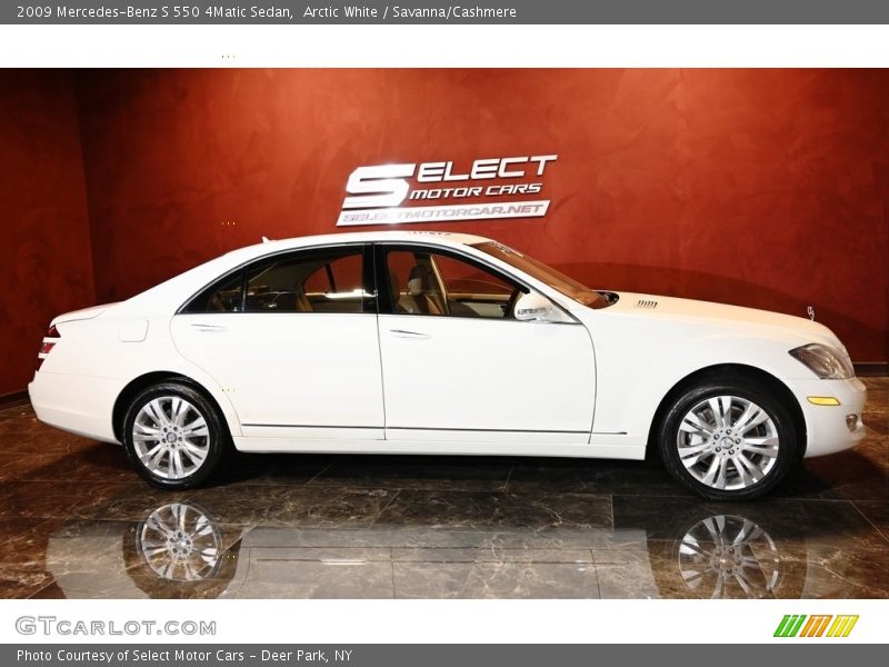 Arctic White / Savanna/Cashmere 2009 Mercedes-Benz S 550 4Matic Sedan