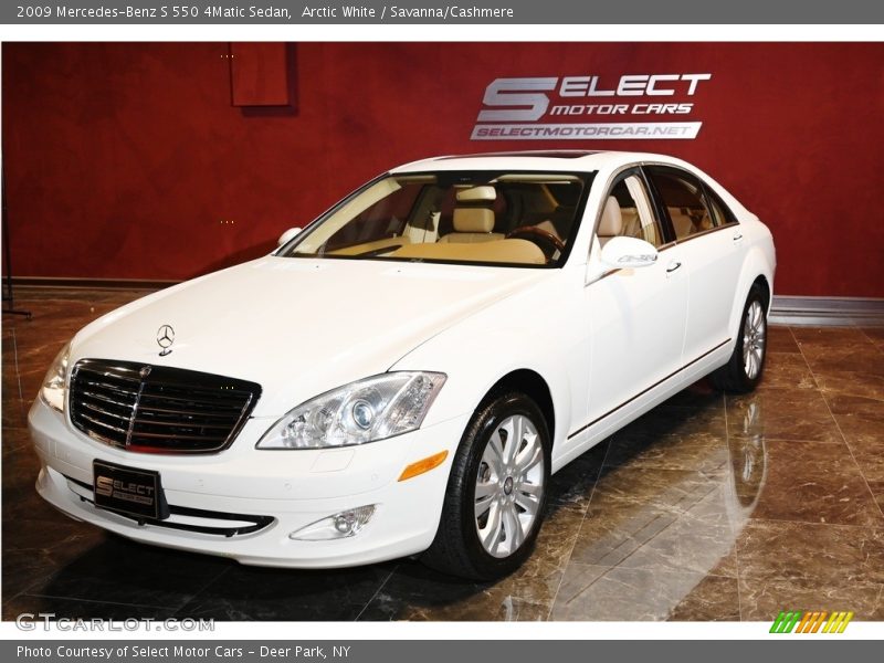 Arctic White / Savanna/Cashmere 2009 Mercedes-Benz S 550 4Matic Sedan
