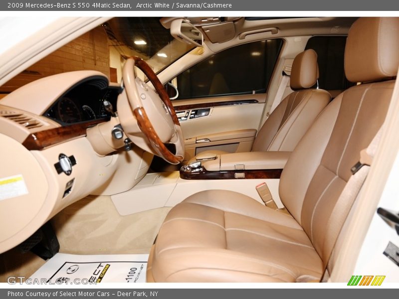 Arctic White / Savanna/Cashmere 2009 Mercedes-Benz S 550 4Matic Sedan
